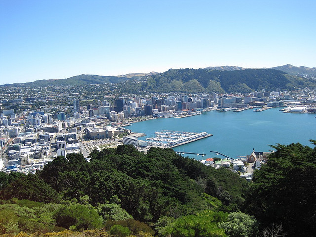 Wellington vom Mount Victoria