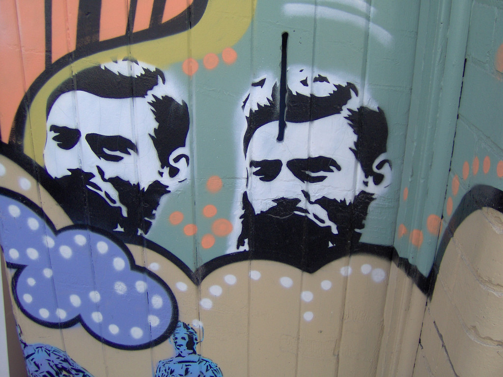 Auch heute noch allgegenwärtig: Ned Kelly-Stencil in Melbourne