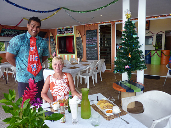 Weihnachtliche Stimmung beim Essen